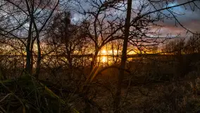 Grudniowy zachód słońca nad jeziorem Łabap - zdjęcie 20