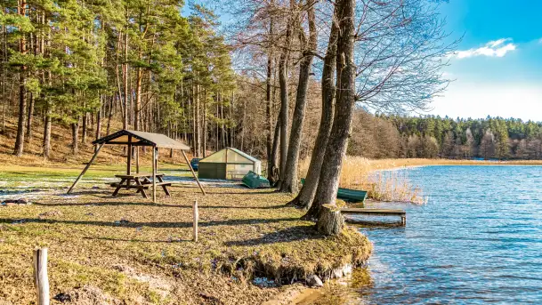 Zatoka Mrówcza, jezioro Ryńskie, luty 2023