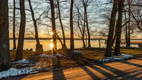 Zachód słońca nad jeziorem Mamry, luty 2023 r. - zdjęcie 35