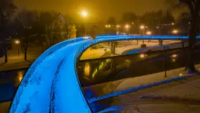 Nocne Giżycko z lotu ptaka, marzec 2023 r. - zdjęcie 24