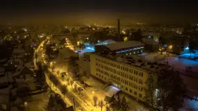 Nocne Giżycko z lotu ptaka, marzec 2023 r. - zdjęcie 38