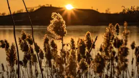 Zachód słońca nad jeziorem Tałty, końcówka lutego 2023 r. - zdjęcie 1