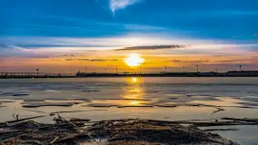 Zachód słońca nad jeziorem Mamry, plaża miejska w Węgorzewie - zdjęcie 17