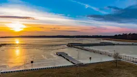 Zachód słońca nad jeziorem Mamry, plaża miejska w Węgorzewie - zdjęcie 5