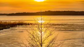 Zachód słońca nad jeziorem Mamry, plaża miejska w Węgorzewie - zdjęcie 26