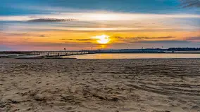 Zachód słońca nad jeziorem Mamry, plaża miejska w Węgorzewie - zdjęcie 29