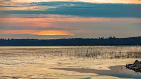 Zachód słońca nad jeziorem Mamry, plaża miejska w Węgorzewie - zdjęcie 46