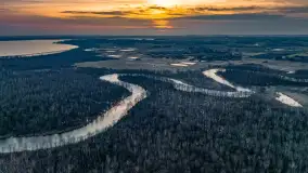 Zachód słońca nad jeziorem Mamry, plaża miejska w Węgorzewie - zdjęcie 31