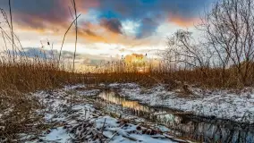 Zachód słońca nad jeziorem Martiany, marzec 2023 r. - zdjęcie 12