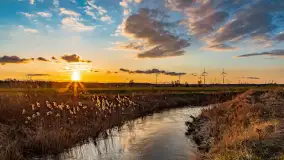 Zachód słońca nad rzeką Guber, kwiecień 2023 r. - zdjęcie 17