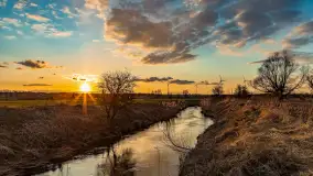 Zachód słońca nad rzeką Guber, kwiecień 2023 r. - zdjęcie 61