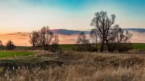 Zachód słońca nad rzeką Guber, kwiecień 2023 r. - zdjęcie 31