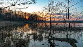 Zachód słońca nad jeziorem Dejguny, Lisi Ogon, kwiecień 2023 r. - zdjęcie 19