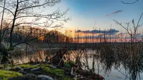 Zachód słońca nad jeziorem Dejguny, Lisi Ogon, kwiecień 2023 r. - zdjęcie 28