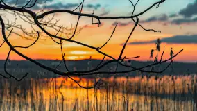 Zachód słońca nad jeziorem Dejguny, Lisi Ogon, kwiecień 2023 r. - zdjęcie 15