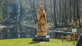 Foto spacer po lesie miejskim w Giżycku, kwiecień 2023 r. - zdjęcie 23