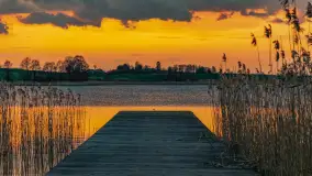 Zachód słońca nad jeziorem Dejgunek, kwiecień 2023 r.  - zdjęcie 7