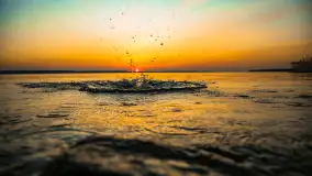 Zachód słońca w Pierkunowie, jezioro Kisajno, kwiecień 2023 r. - zdjęcie 14