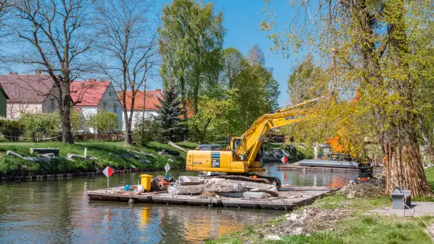 Kanał Łuczański w remoncie, postęp prac, maj 2023 r.