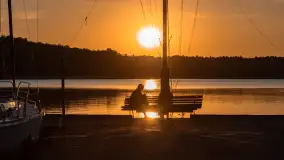 Zachód słońca nad jeziorem Kisajno, maj 2023 r. - zdjęcie 13