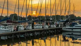 Zachód słońca nad jeziorem Bocznym w Rydzewie - zdjęcie 19