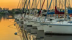 Zachód słońca nad jeziorem Bocznym w Rydzewie - zdjęcie 10