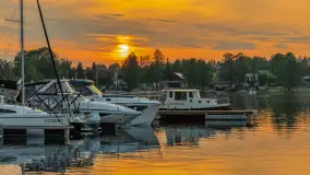 Zachód słońca nad jeziorem Bocznym w Rydzewie - zdjęcie 9