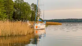 Zachód słońca nad jeziorem Bocznym w Rydzewie - zdjęcie 5