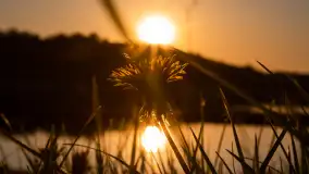 Zachód słońca nad jeziorem Kisajno widziany z dawnego Almaturu - zdjęcie 31