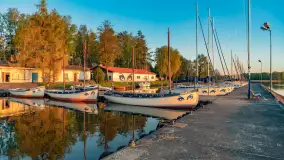 Zachód słońca nad jeziorem Kisajno widziany z dawnego Almaturu - zdjęcie 3