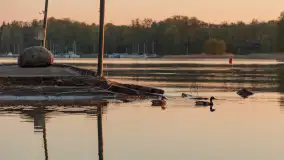 Zachód słońca nad jeziorem Kisajno widziany z dawnego Almaturu - zdjęcie 27
