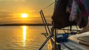 Zachód słońca nad jeziorem Świecajty, widok z Ognistego Ptaka, czerwiec 2023 r. - zdjęcie 7