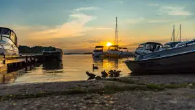 Zachód słońca nad jeziorem Świecajty, widok z Ognistego Ptaka, czerwiec 2023 r. - zdjęcie 6