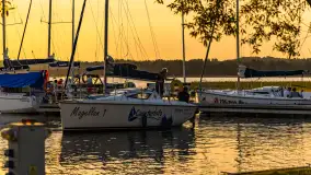 Zachód słońca nad jeziorem Świecajty, widok z Ognistego Ptaka, czerwiec 2023 r. - zdjęcie 5