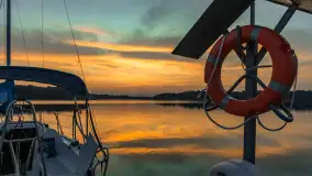 Wschód słońca nad jeziorem Kisajno, Łabędzi Ostrów, czerwiec 2023 r. - zdjęcie 24