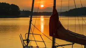 Wschód słońca nad jeziorem Kisajno, Łabędzi Ostrów, czerwiec 2023 r. - zdjęcie 22