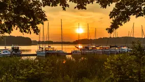 Wschód słońca nad jeziorem Kisajno, Łabędzi Ostrów, czerwiec 2023 r. - zdjęcie 25