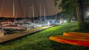 Nocne zdjęcia portu Łabędzi Ostrów, lipiec 2023 r. - zdjęcie 26