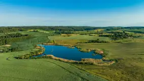 Mazurskie pola i łąki z lotu ptaka, czerwiec 2023 r. - zdjęcie 30