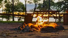 Wschód słońca nad jeziorem Mamry, Stanica Wodna Kietlice, sierpień 2023 r. - zdjęcie 42