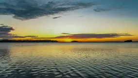 Wschód słońca nad jeziorem Mamry, Stanica Wodna Kietlice, sierpień 2023 r. - zdjęcie 23