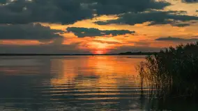 Zachód słońca, jezioro Dargin i wyspa Poganckie Kępy - zdjęcie 22