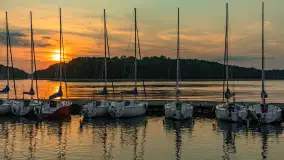 Zachód słońca nad jeziorem Kisajno, wrzesień 2023 r. - zdjęcie 4