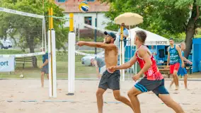 Otwarte Mistrzostwa Węgorzewa w Siatkówce Plażowej Mężczyzn - Sztynort 2023 - zdjęcie 47