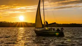 Zachód słońca nad jeziorem Bełdany, Mazurski Raj - zdjęcie 1