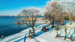 Zimowe Mazury nad jeziorem Święcajty w Ogonkach, listopad 2023 r. - zdjęcie 27