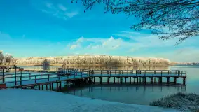 Zima w porcie Łabędzi Ostrów w Pięknej Górze, listopada 2023 r. - zdjęcie 31