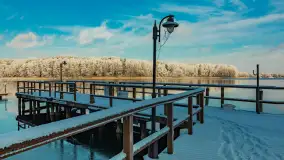 Zima w porcie Łabędzi Ostrów w Pięknej Górze, listopada 2023 r. - zdjęcie 21