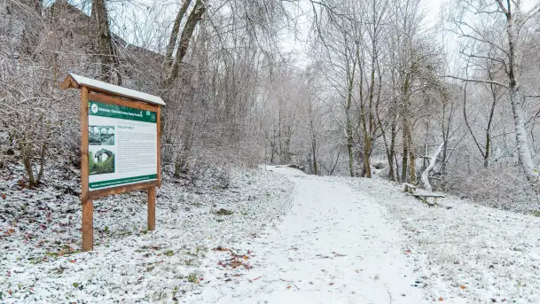 Zwalony most w Kruklankach w zimowej scenerii... bez słońca, listopad 2023 r. - zdjęcie 4