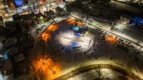 Zimowy Kętrzyn w nocy, styczeń 2024 r. - zdjęcie 26